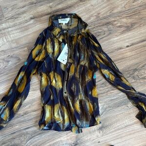 ba&sh Multicolor Sheer Blouse
